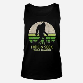 Hide And Seek World Champion Bigfoot Is Real Unisex Tank Top - Seseable