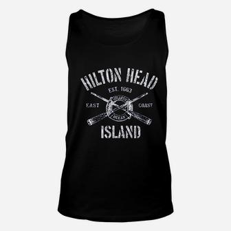 Hilton Head Island Vintage Nautical Boating Unisex Tank Top - Seseable