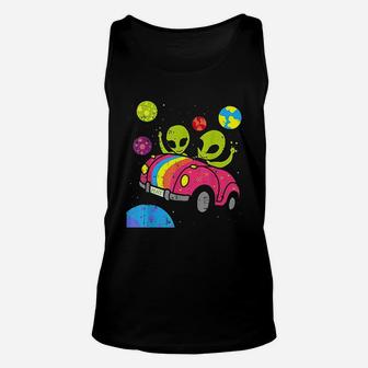 Hippie Alien Space Roadtrip Car Peace Area51 Halloween Gift Unisex Tank Top - Seseable