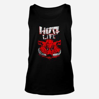 Hog Life Hunting Boar Hunter Gift Black Yout Unisex Tank Top | Seseable UK
