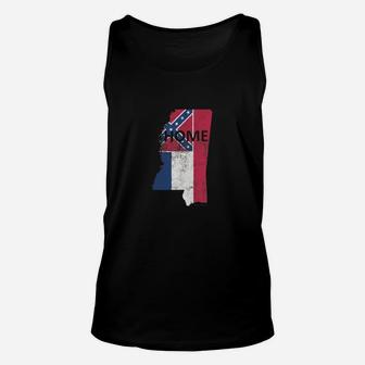 Home - Mississippi Flag T-shirt Unisex Tank Top - Seseable