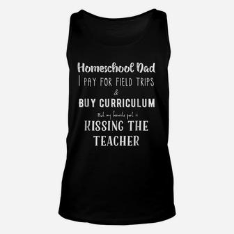 Homeschool Dad Kissing The Teacher Unisex Tank Top - Seseable