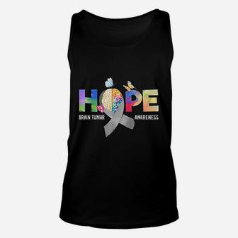 Hope Brain Tumor Awareness Gift Brain Tumor Survivor Unisex Tank Top | Seseable UK