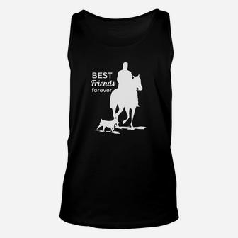 Horse Riding Horse Rider And His Dog Best Friend Unisex Tank Top - Seseable