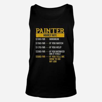 Hourly Rate For Painters And Decorators Handyman Unisex Tank Top - Seseable