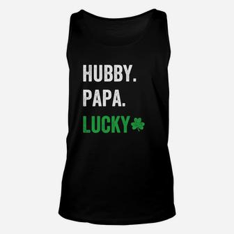 Hubby Papa Lucky Dad St Patricks Day Shirt Unisex Tank Top - Seseable