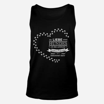 Hunde-Liebe Unisex TankTop mit Pfotenherz, Spruch für Hundebesitzer - Seseable