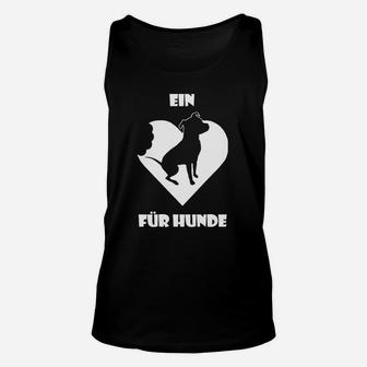 Hundeherz Unisex TankTop für Hundeliebhaber in Schwarz - Seseable