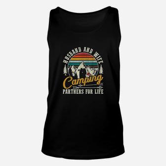 Husband And Wife Camping Partners For Life Sweet Unisex Tank Top - Seseable