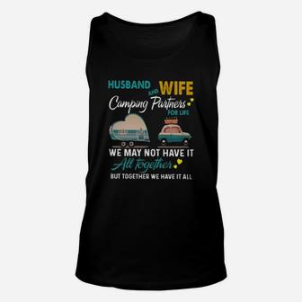 Husband And Wife Camping Partners For Life Unisex Tank Top - Seseable
