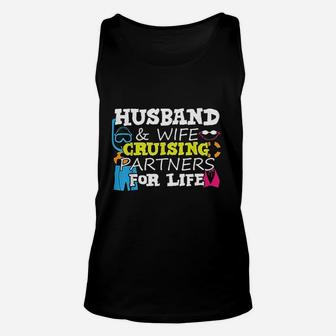 Husband And Wife Cruising Partners For Life Vacation Unisex Tank Top - Seseable