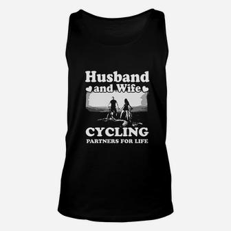 Husband And Wife Cycling Partner For Life Unisex Tank Top - Seseable