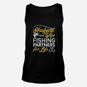 Husband And Wife Fishing Partners For Life Unisex Tank Top - Seseable