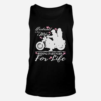 Husband And Wife Riding Partners For Life T Shirt Unisex Tank Top - Seseable