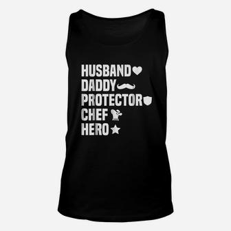 Husband Daddy Protector, dad birthday gifts Unisex Tank Top - Seseable