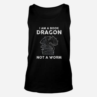 I Am A Book Dragon Book Lover Unisex Tank Top - Seseable