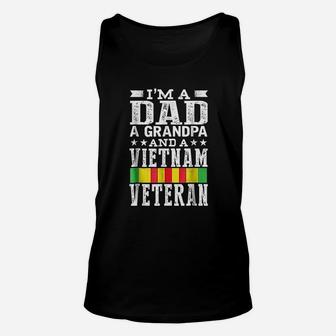 I Am A Dad Grandpa And Vietnam Veteran Father Day Unisex Tank Top - Seseable