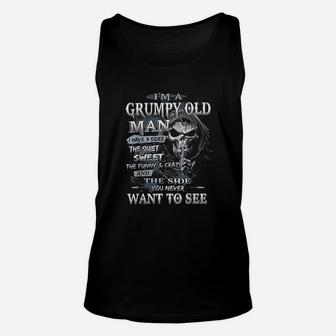 I Am A Grumpy Old Man I Have 3 Sides The Quiet And Sweet Unisex Tank Top - Seseable