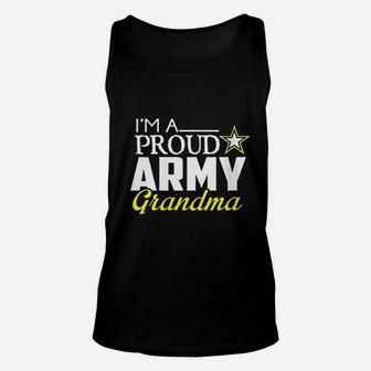 I Am A Proud Army Grandma Design Military Grandma Unisex Tank Top - Seseable