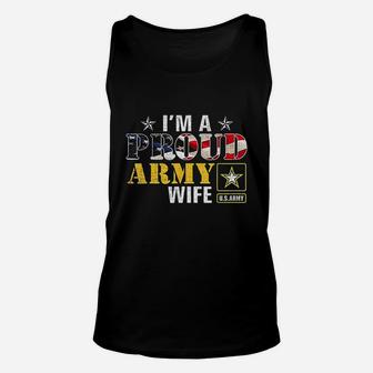 I Am A Proud Army Wife American Unisex Tank Top - Seseable