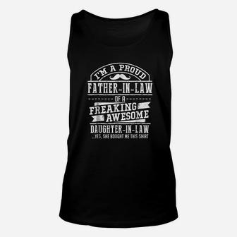 I Am A Proud Father In Law Of Awesome Daughter In Law Unisex Tank Top - Seseable