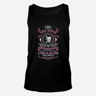 I Am A Virgo Woman I Was Born With My Heart Test Unisex Tank Top - Seseable