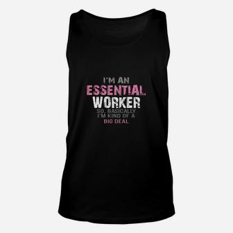 I Am An Essential Worker Unisex Tank Top - Seseable
