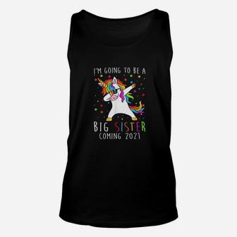 I Am Going To Be A Big Sister Coming 2021 Unicorn Unisex Tank Top - Seseable