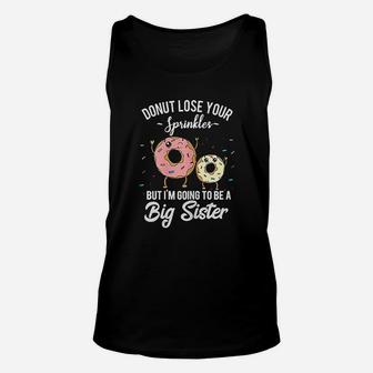 I Am Going To Be A Big Sister Funny Donut Unisex Tank Top - Seseable