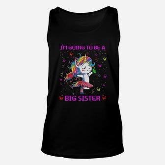 I Am Going To Be A Big Sister Unicorn Unisex Tank Top - Seseable