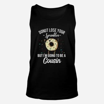 I Am Going To Be A Cousin Funny Donut Announcement Unisex Tank Top - Seseable