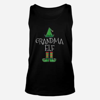 I Am Grandma Elf Matching Family Group Christmas Unisex Tank Top - Seseable