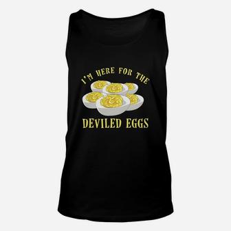 I Am Here For The Deviled Eggs Unisex Tank Top - Seseable