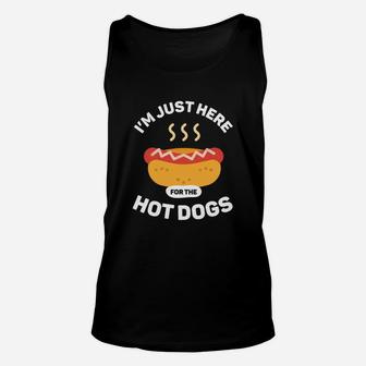 I Am Just Here For The Hot Dogs Hotdogs Day Unisex Tank Top - Seseable
