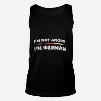 I Am Not Angry, I Am German | Funny Germany Flag German Unisex Tank Top - Seseable