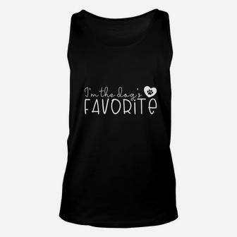 I Am The Dogs Favorite Cute Dog Mom Unisex Tank Top - Seseable