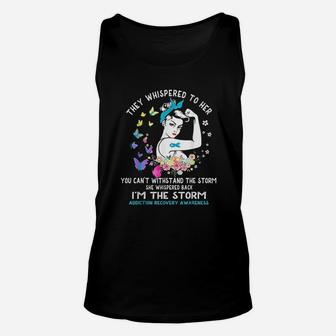 I Am The Storm Addiction Recovery Awareness Unisex Tank Top - Seseable