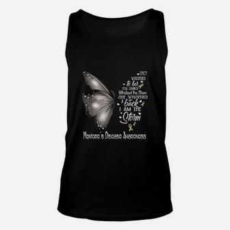 I Am The Storm Meniere's Disease Awareness Butterfly Unisex Tank Top - Seseable