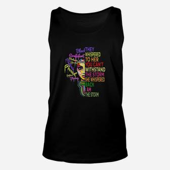 I Am The Storm Strong African Woman Black History Month Unisex Tank Top - Seseable