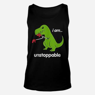I Am Unstoppable T Rex Dinosaur Dino Cool Cute Humor Funny Unisex Tank Top - Seseable