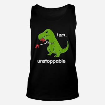 I Am Unstoppable Trex Dinosaur Dino Cool Cute Humor Funny Unisex Tank Top - Seseable