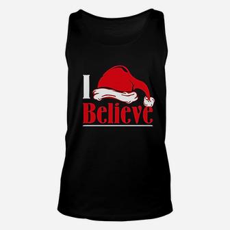 I Believe In Santa Claus Christmas Quote Unisex Tank Top - Seseable