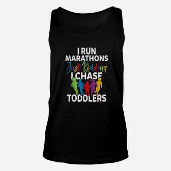 I Chase Toddlers For Preschool Daycare Teachers Unisex Tank Top - Seseable