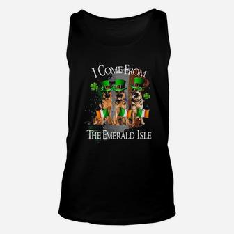 I Come From The Emerald Isle German Shepherd Unisex Tank Top - Seseable