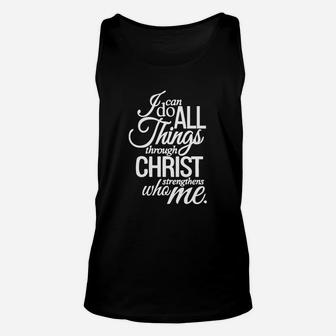 I Do Can All Things Through Christ Unisex Tank Top - Seseable