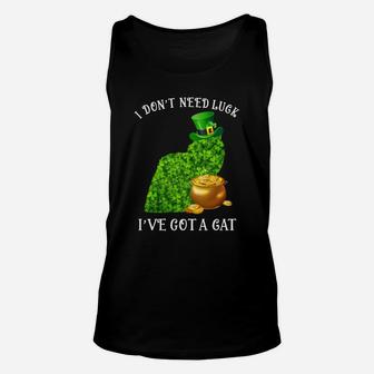 I Do Not Need Luck I Have Got A Himalayan Shamrock St Patricks Day Cat Lovers Unisex Tank Top - Seseable