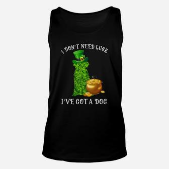 I Do Not Need Luck I Have Got A Portuguese Water Dog Shamrock St Patricks Day Dog Lovers Unisex Tank Top - Seseable