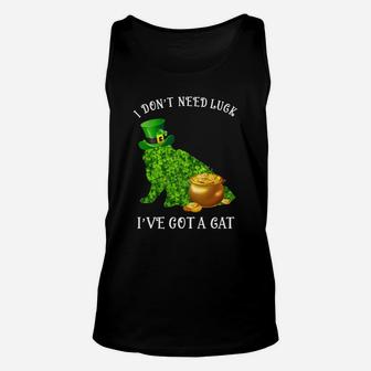 I Do Not Need Luck I Have Got A Selkirk Rex Shamrock St Patricks Day Cat Lovers Unisex Tank Top - Seseable