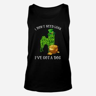 I Do Not Need Luck I Have Got A Shiba Inu Shamrock St Patricks Day Dog Lovers Unisex Tank Top - Seseable