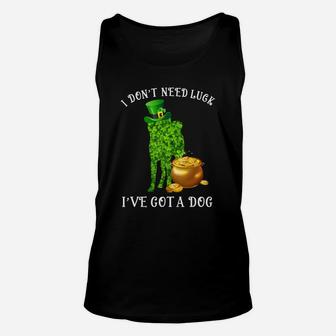 I Do Not Need Luck I Have Got An Akita Inu Shamrock St Patricks Day Dog Lovers Unisex Tank Top - Seseable